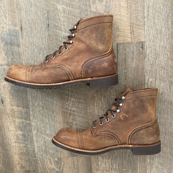 RED WING | Heritage Copper 6 Inch Iron Ranger Leather Lace Up Work Boots - Picture 12 of 16